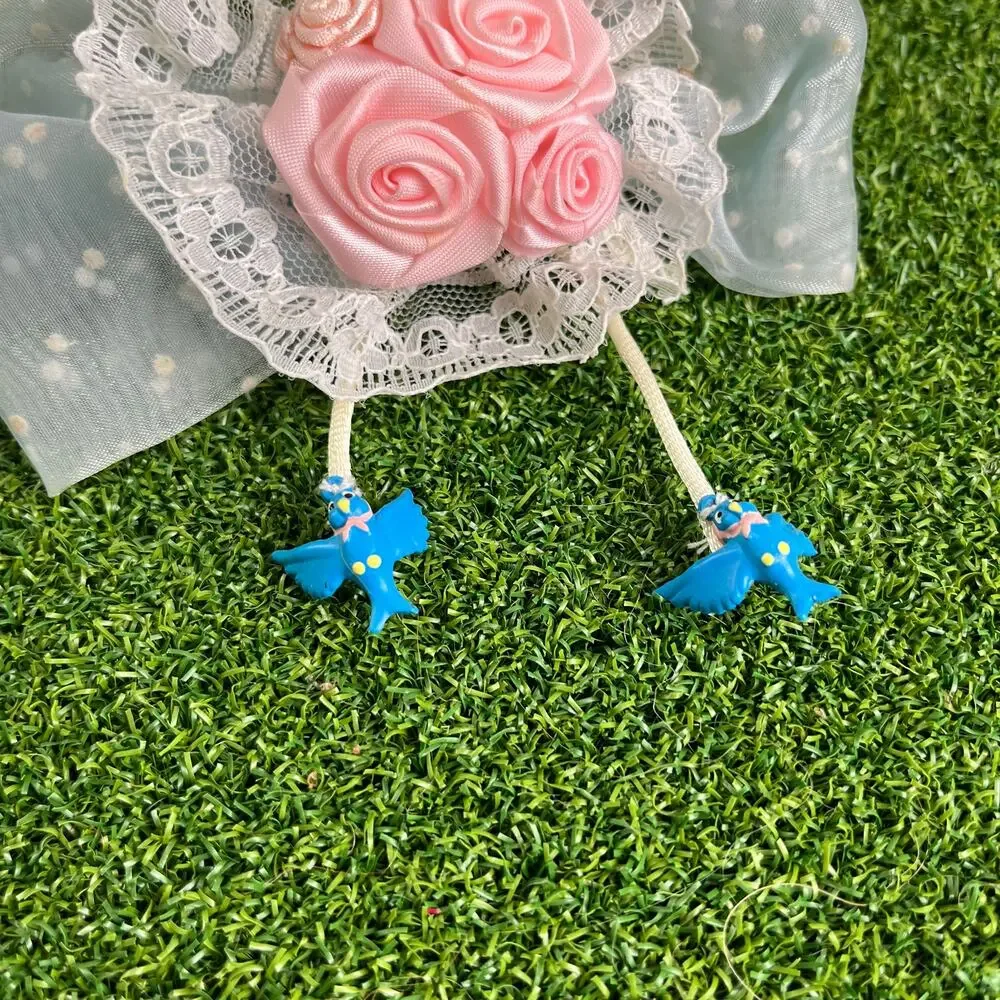 Vintage Rose Layer Lace Hair Tie Bow